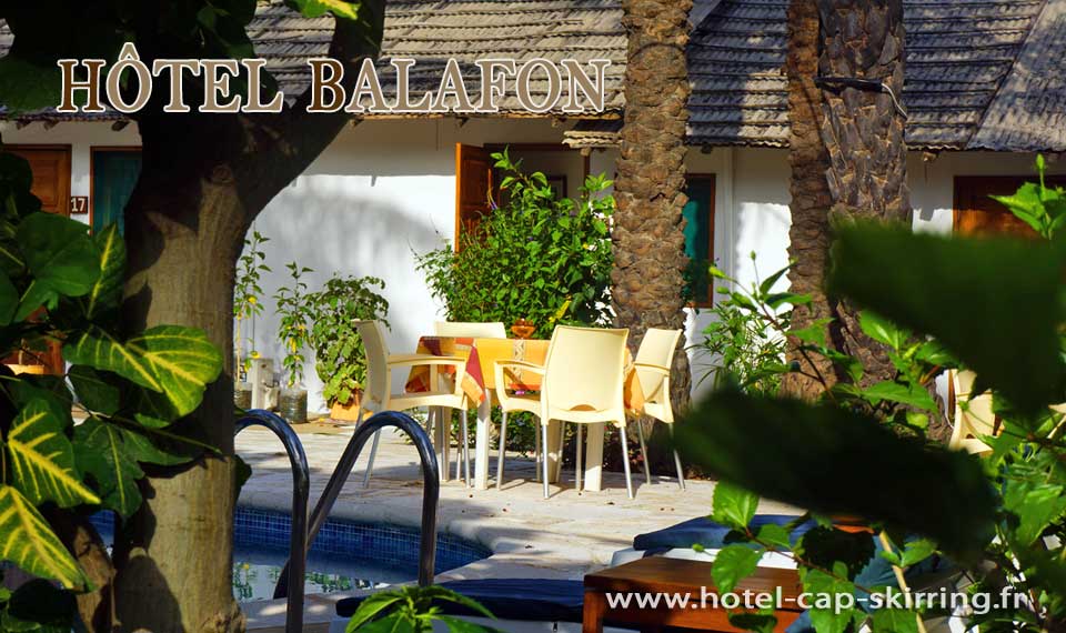 hôtel de qualité pas cher à Cap Skirring prix des chambre à partir de 30€ suite familiale avec 5 couchages  site arvimedia